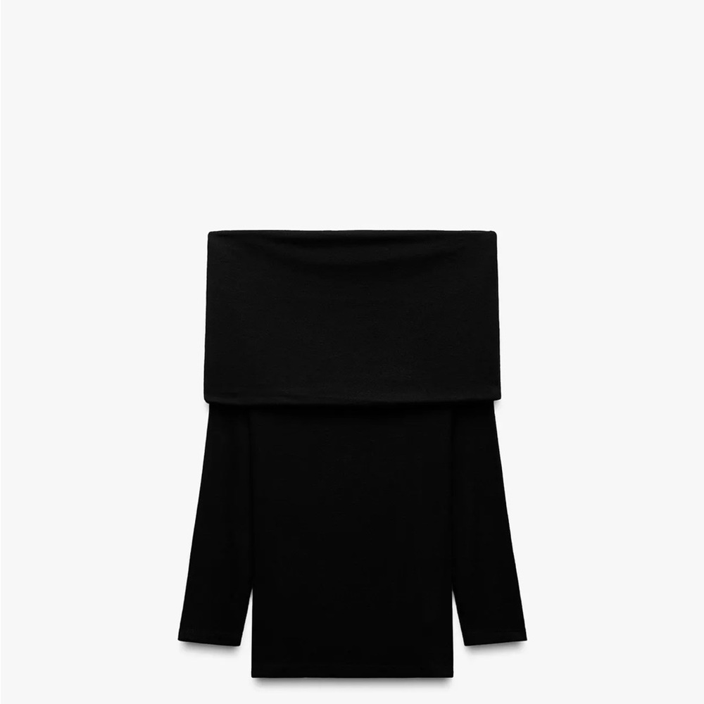 NWT Zara Black Off-Shoulder Top